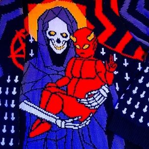 Like new Killstar Xmas sweater, size XL. Satanic holy Mary and baby demon Jesus.